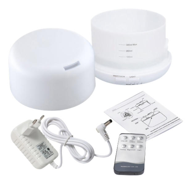 HUMIDIFICADOR DIFUSOR DE AROMAS AROMATERAPIA CONTROL 300ML - Image 2