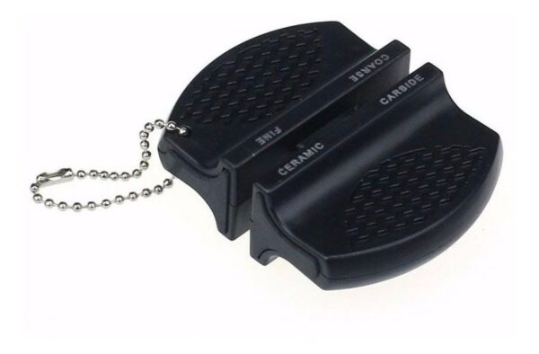 MINI AFILADOR DE CUCHILLOS DE ACERO DE TUNGSTENO Y CERÁMICA