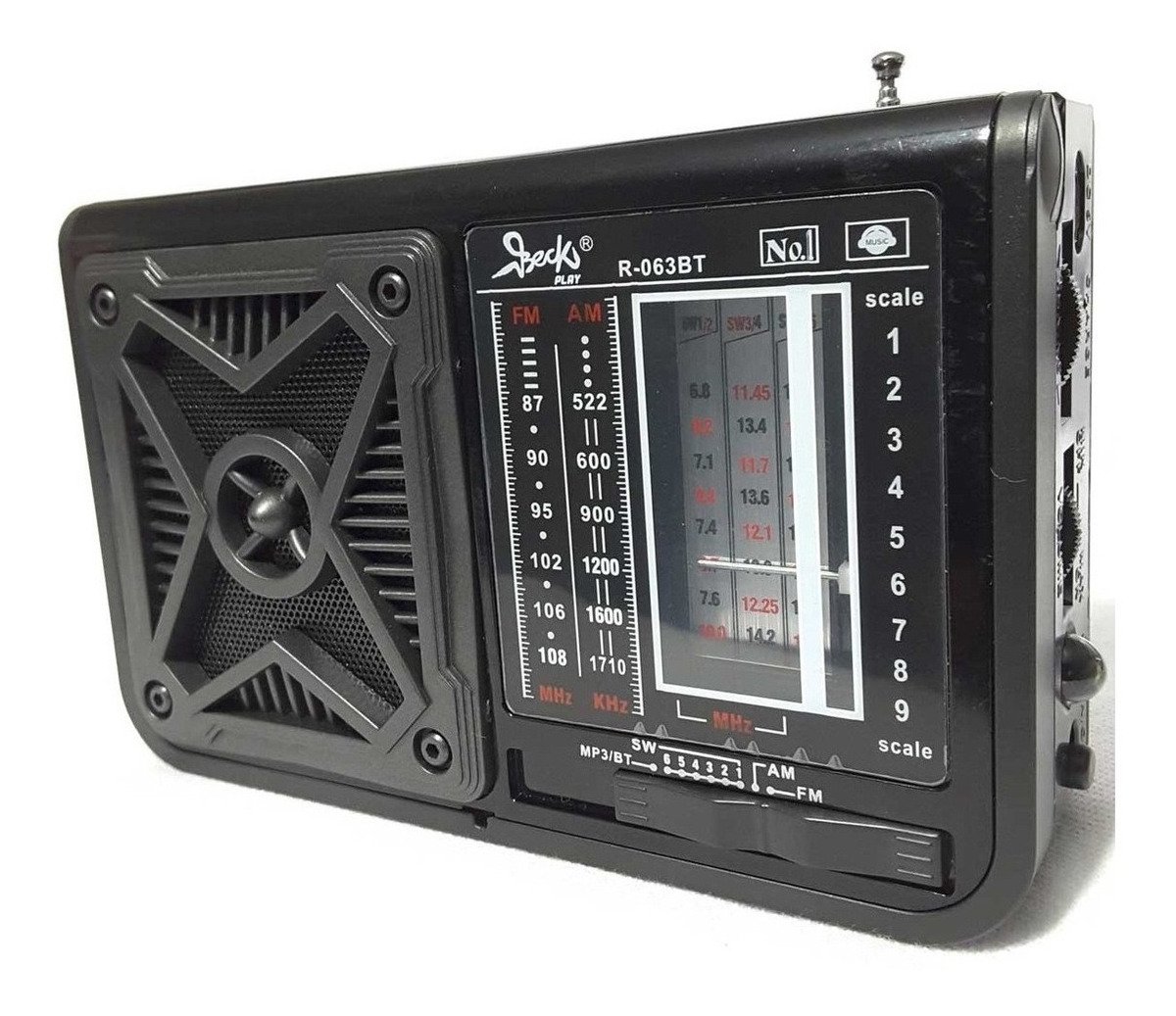 RADIO MULTIBANDAS AM FM USB BLUETOOTH RECARGABLE