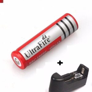 Bateria Pila Ultrafire 18650+cargador Para Linterna Tacticas