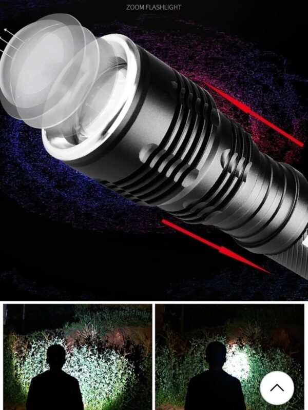 LINTERNA LED CREE T6 USB MICRO ZOOM LÁMPARA COB RECARGABLE - Image 3