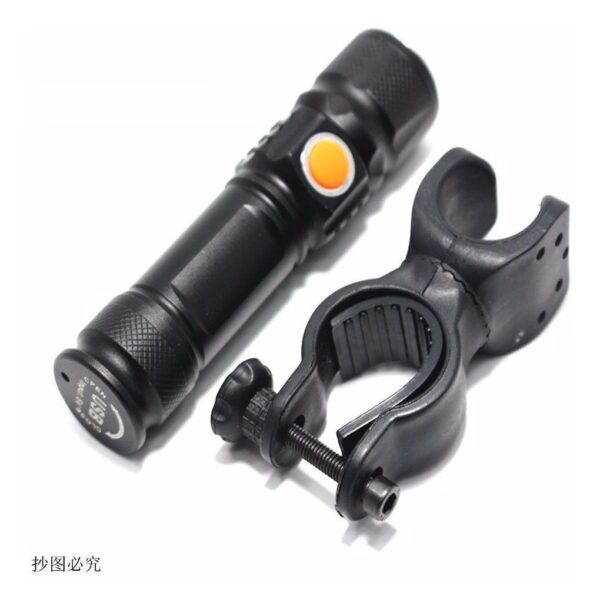 LINTERNA USB ALTA POTENCIA 3800 LUMENENS + SOPORTE BICICLETA