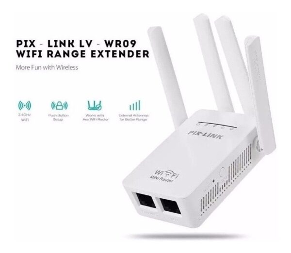 REPETIDOR  ROUTER PIX-LINK WIFI 300MBPS ROMPEMUROS - Image 4