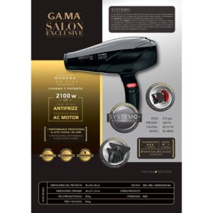 El secador Ultra Ion Plus 2100W de GAMA