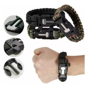 MANILLA SUPERVIVENCIA 5 EN1 PARACORD PEDERNAL PITO
