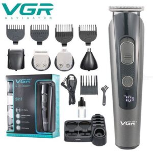 Patillera Profesional Peluquera Kit V-175 Recargable 5 En 1