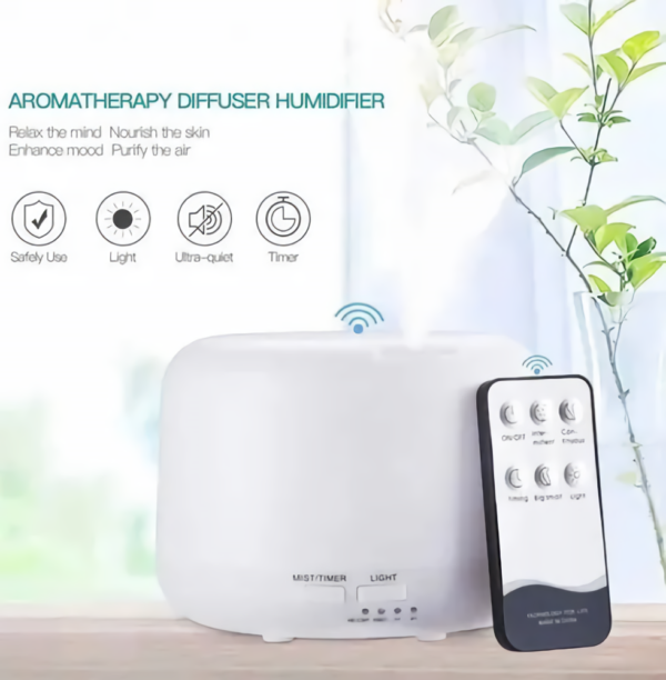 HUMIDIFICADOR DIFUSOR DE AROMAS AROMATERAPIA CONTROL 300ML - Image 3