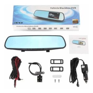 ESPEJO RETROVISOR DOBLE CAMARA FULL HD CARRO 4.3''