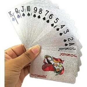 CARTAS BARAJA DE POKER CARTAS PLATEADAS DE LUJO ULTRA FINO