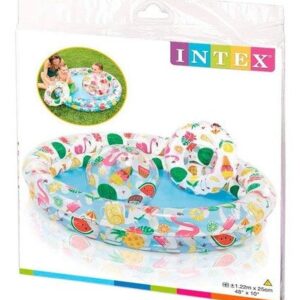 PISCINA INFLABLE DE 3 AROS DE 122 X 25 CM CON ARO Y PELOTA