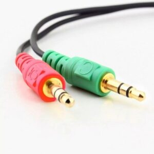 ADAPTADOR  / MICROFONO AUDIFONO 3.5MM 2 MACHOS 1 HEMBRA