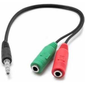 ADAPTADOR  / MICROFONO AUDIFONO 3.5MM 1 MACHO 2 HEMBRAS