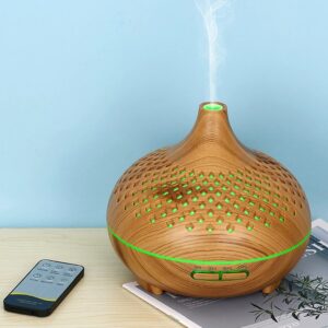 HUMIDIFICADOR DE MADERA,  7 LED COLOR  OPTIONS