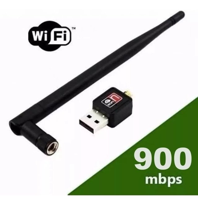 ANTENA ADAPTADOR INALÁMBRICO WIFI USB 2.0 + ANTENA 900MBPS 802.11 N