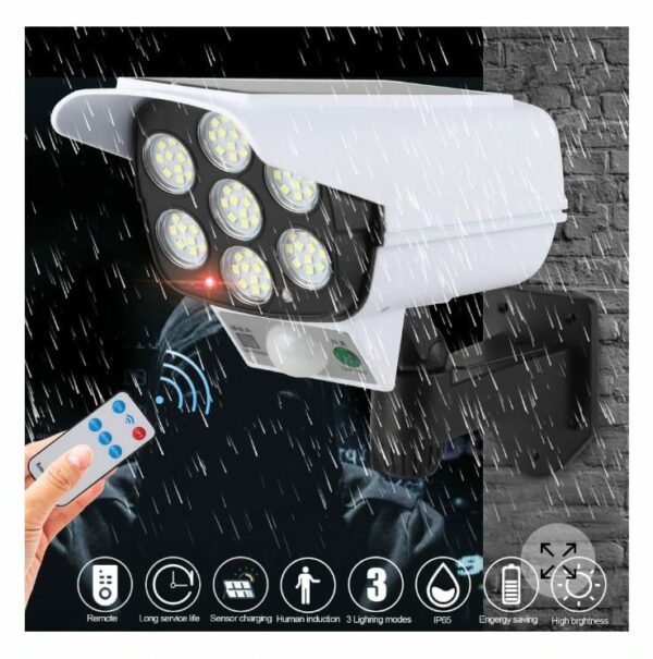 Lampara Luz Solar Simulador Cámara Ip Sensor Movimiento - Image 3