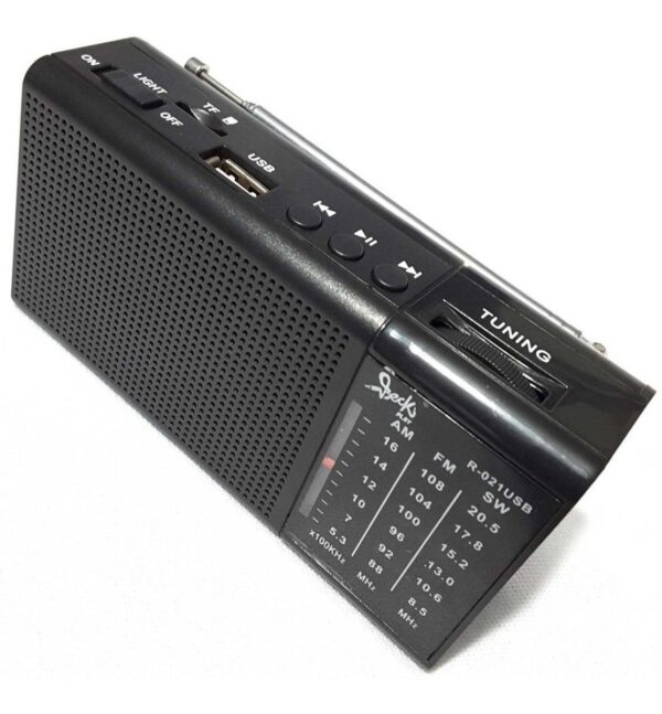 RADIO BANDAS AM FM USB MICROSD BOLSILLO RECARGABLE