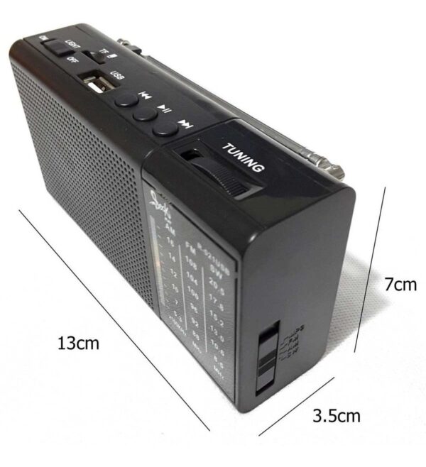 RADIO BANDAS AM FM USB MICROSD BOLSILLO RECARGABLE - Image 3